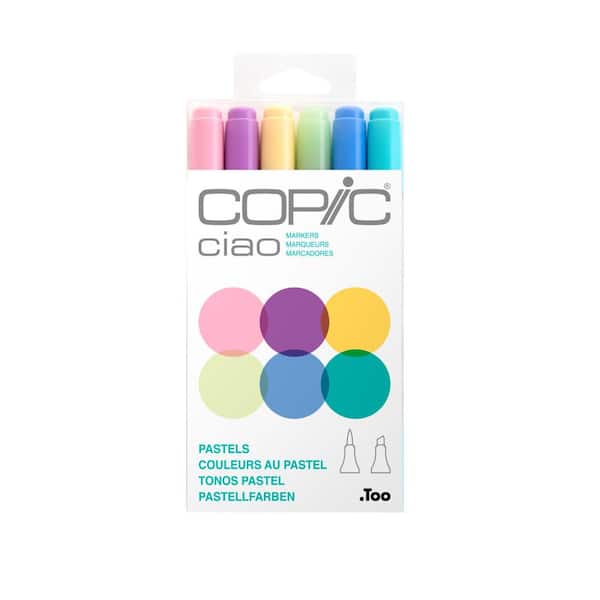 6 Pastel Colors Brush Markers 24 Pack