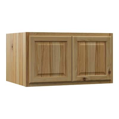 Hampton Wall Kitchen Cabinets in Natural Hickory – Kitchen – The Home Depot