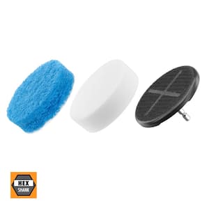 3.5 in. Sponge and Scour Pad Cleaning Accessory Kit (3-Piece)