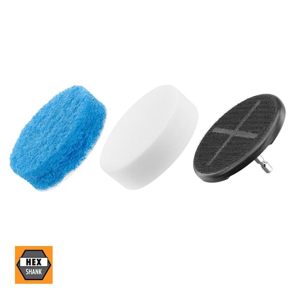 RYOBI 3.5 in. Sponge and Scour Pad Cleaning Accessory Kit (3-Piece)