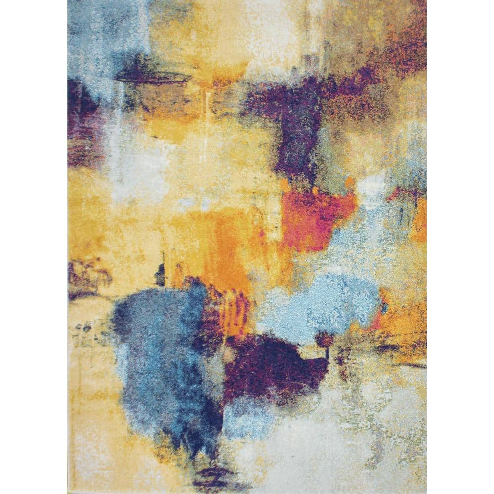 Everek Multi 9 ft. x 12 ft. (86 x 116) Abstract Transitional Area Ru