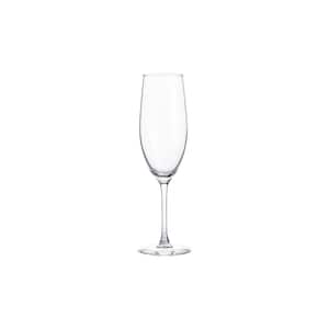 Champagne Flutes Glass Classic Stemware Set of 6, Clear Tall  Glass for Champaign and Wine, Toasting Sparkling Wine/Wedding Flutes, 6.5  Ounce: Champagne Glasses