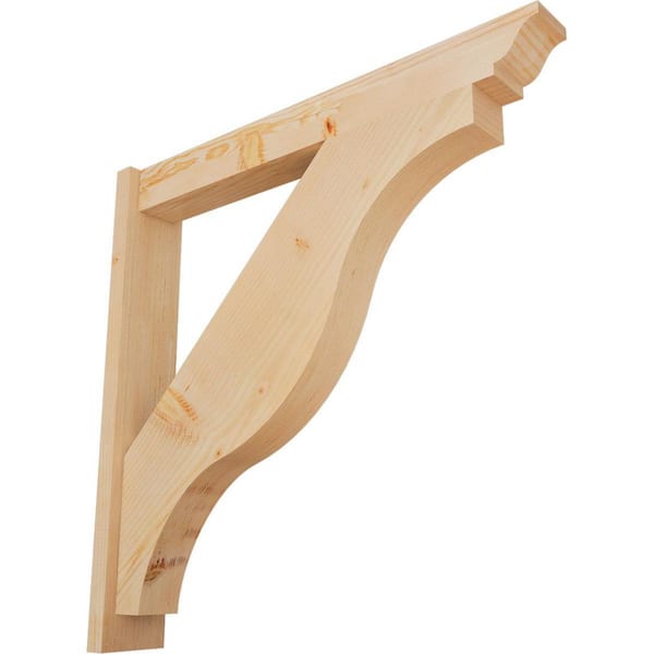 Ekena Millwork 6 in. x 36 in. x 36 in. Douglas Fir Fuston Traditional Smooth Outlooker