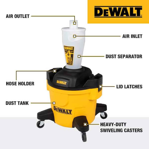 DEWALT Dust Separator with 6 Gal. Poly Tank DXVCS002 - The Home Depot