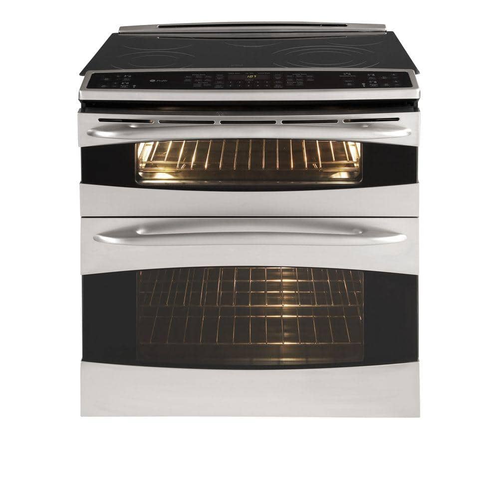 GE Profile 6.6 cu. ft. Double Oven Electric Range with Self-Cleaning ...