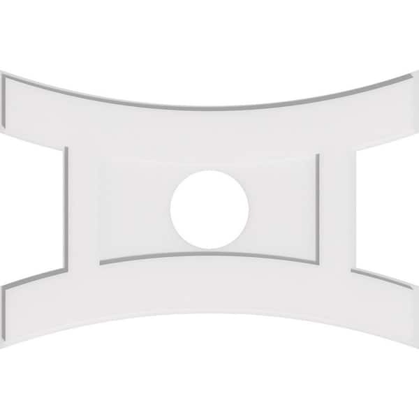 Ekena Millwork 32 in. W x 21-3/8 in. H x 6 in. ID x 1 in. P Haven Architectural Grade PVC Contemporary Ceiling Medallion