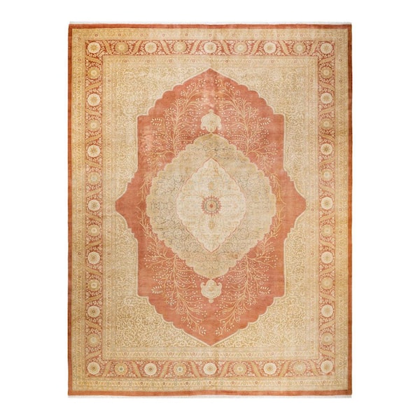 Mogul Brown 10 ft. x 14 ft. Oriental Wool Indoor Area Rug