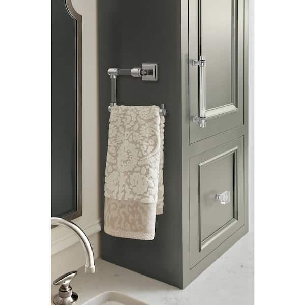 Glacio Wall Mounted Towel Ring in Clear/Polished Nickel