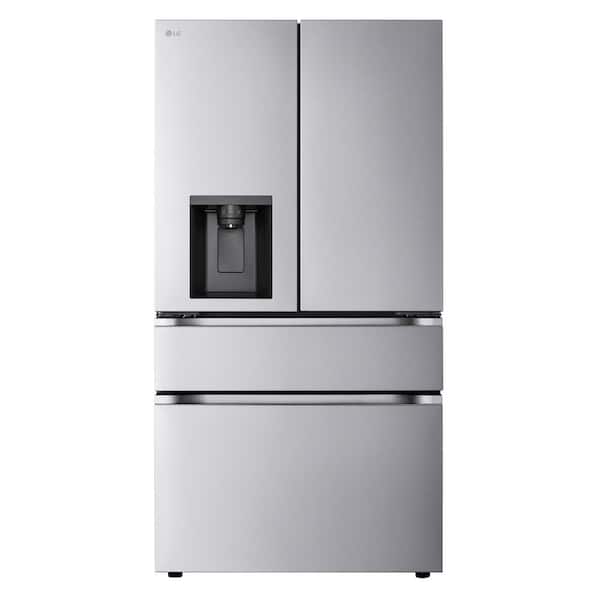 36 in. 29 cu. ft. 4 Door French Door Refrigerator in Stainless Steel with External Ice & Water Dispenser, Door Cooling