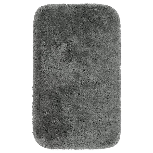 Garland Rug Finest Luxury Dark Gray 24 in. x 40 in. Washable Bathroom Accent Rug