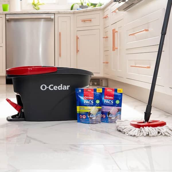  O-Cedar EasyWring Microfiber Spin Mop, Bucket Floor