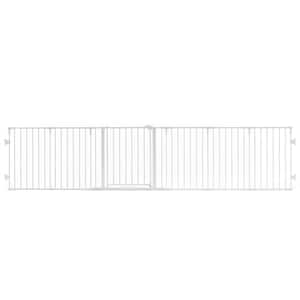28 in. Tall 6 Panel 2-in-1 Configurable Metal Safety Gate