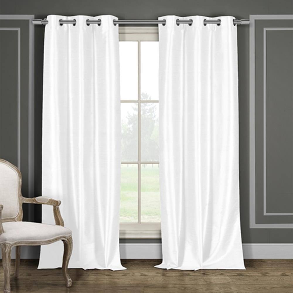 Duck River White Thermal Grommet Blackout Curtain 38 In W X 84 L Daen 13784 12 The Home Depot Duck River White Thermal Grommet