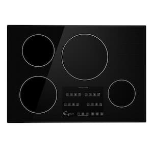 Built-In 30 in. Electric Induction Cooktop in Black with 4 of Elements including Simmer Element