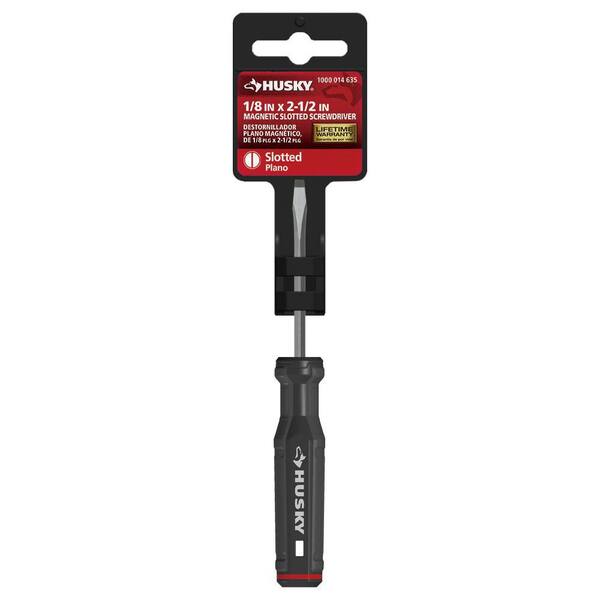 Husky 1/8 x 2-1/2 in. Magnetic Slotted Screwdriver 220503444 - The