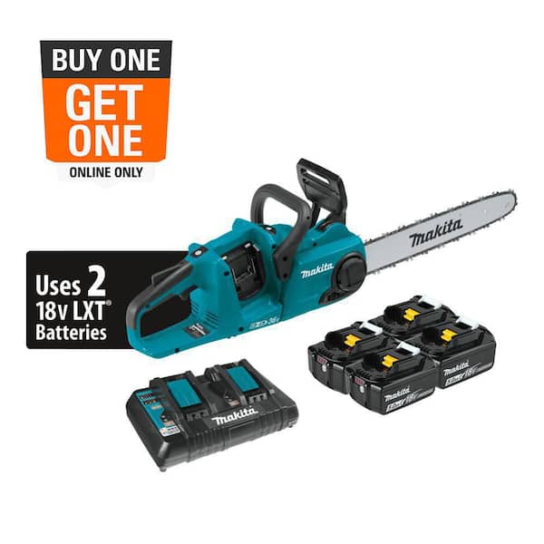 LXT 16 in. 18V X2 (36V) Lithium-Ion Brushless Battery Chain Saw Kit with 4 Batteries (5.0 Ah)