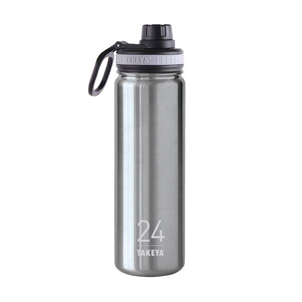 Takeya 24 Oz. Originals Insulated Stainless Steel Bottle with Spout Lid in Steel