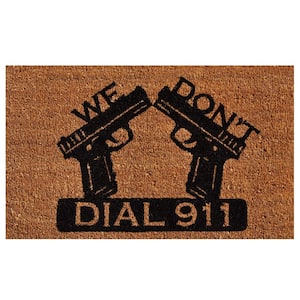 Dial 911 Door Mat 17 in. x 29 in.