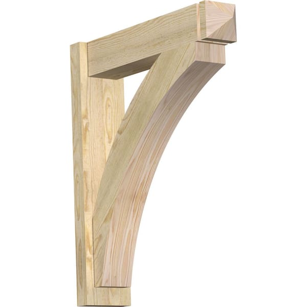 Ekena Millwork 6 in. x 30 in. x 26 in. Douglas Fir Thorton Arts and Crafts Rough Sawn Outlooker