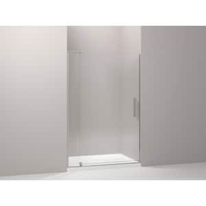 Revel 44 in. W x 70 in. H Pivot Frameless Shower Door in Anodized Brushed Nickel