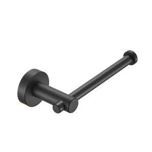 Modern Wall-Mounted Single Arm Toilet Paper Holder in Black