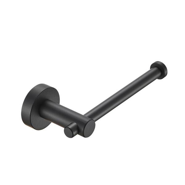 Zalerock Modern Wall-Mounted Single Arm Toilet Paper Holder in Black