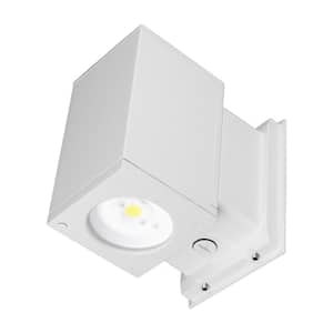 Dorado 125-Watt Equivalent Square Integrated LED White Outdo or Cylinder Wall Pack Light, 3000K
