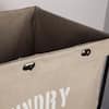 DANYA B Army Canvas Laundry Bucket LY952 - The Home Depot