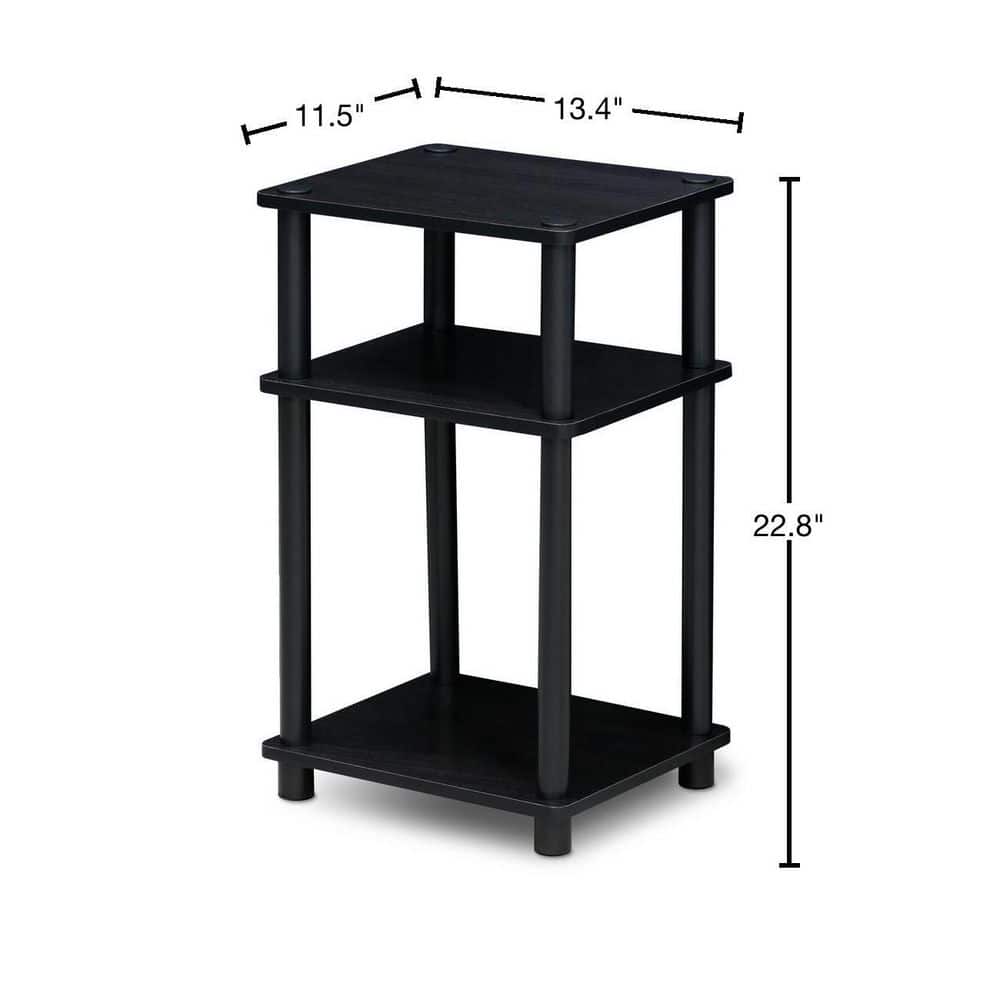 Americano Black Rectangular Wood End Table 2-Pack