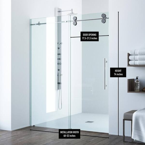 Sliding Frameless Shower Door, Sliding Door Shower Enclosure