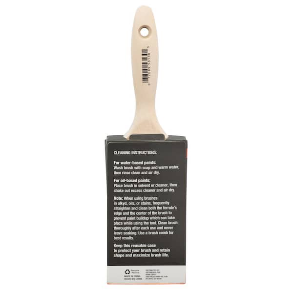 Grip Tight Tools 1.5 Professional Orange Plus Paint Brush with Soft Grip,  General Purpose Polyester-Blend Bristles Provide a Stretch Finish for