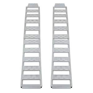 12 in. W x 90 in. L 1500 lb. Capacity Aluminum Folding S-Curve Ramp Truck Loading with Treads (Includes 2 Ramps)