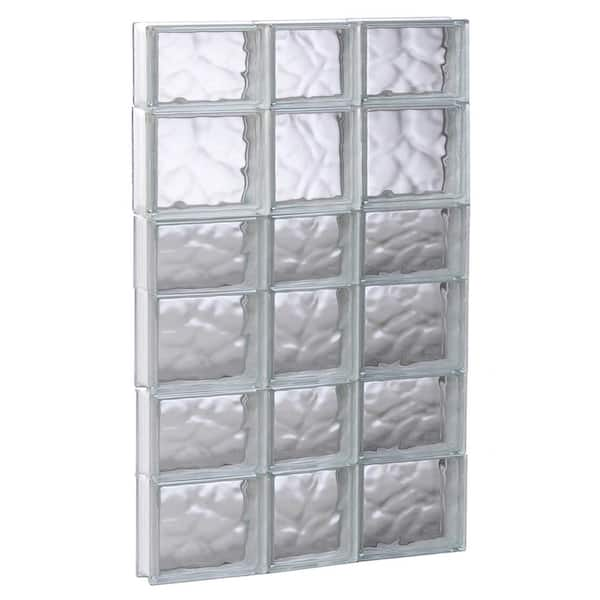 Clearly Secure 21.25 in. x 40.5 in. x 3.125 in. Frameless Wave Pattern ...