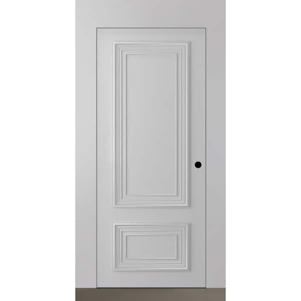 Palazzo 2-Panel 36 in. x 96 in. Right-Handed Primed Composite Wood Single Prehung Interior Door  Hidden Frame Regular