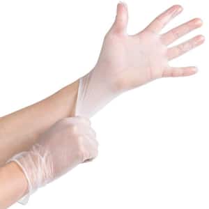 Large Clear Powder Free Standard Vinyl Glove (100-Count)