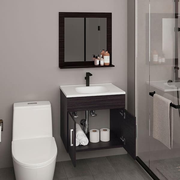 Blisstyle Black 24 in. W x 24 in. H Farmhose Square MDF Framed