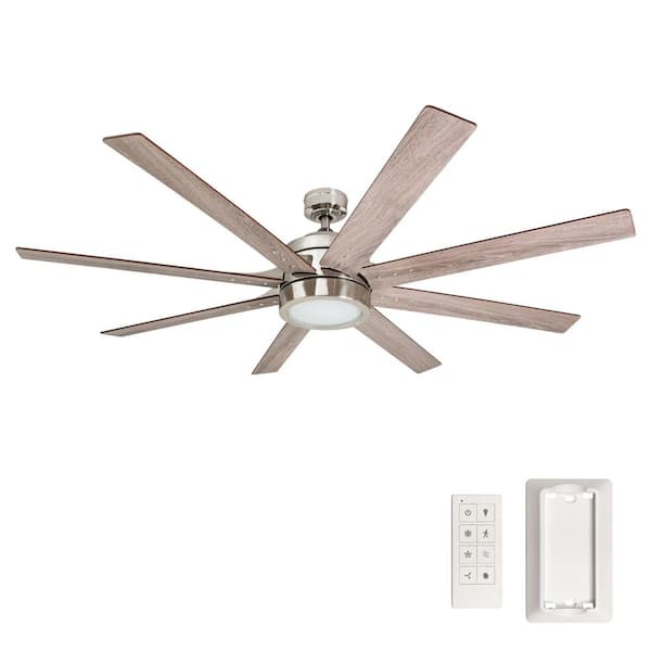 Honeywell Xerxes 62 in. LED Indoor Brushed Nickel Dual Mount