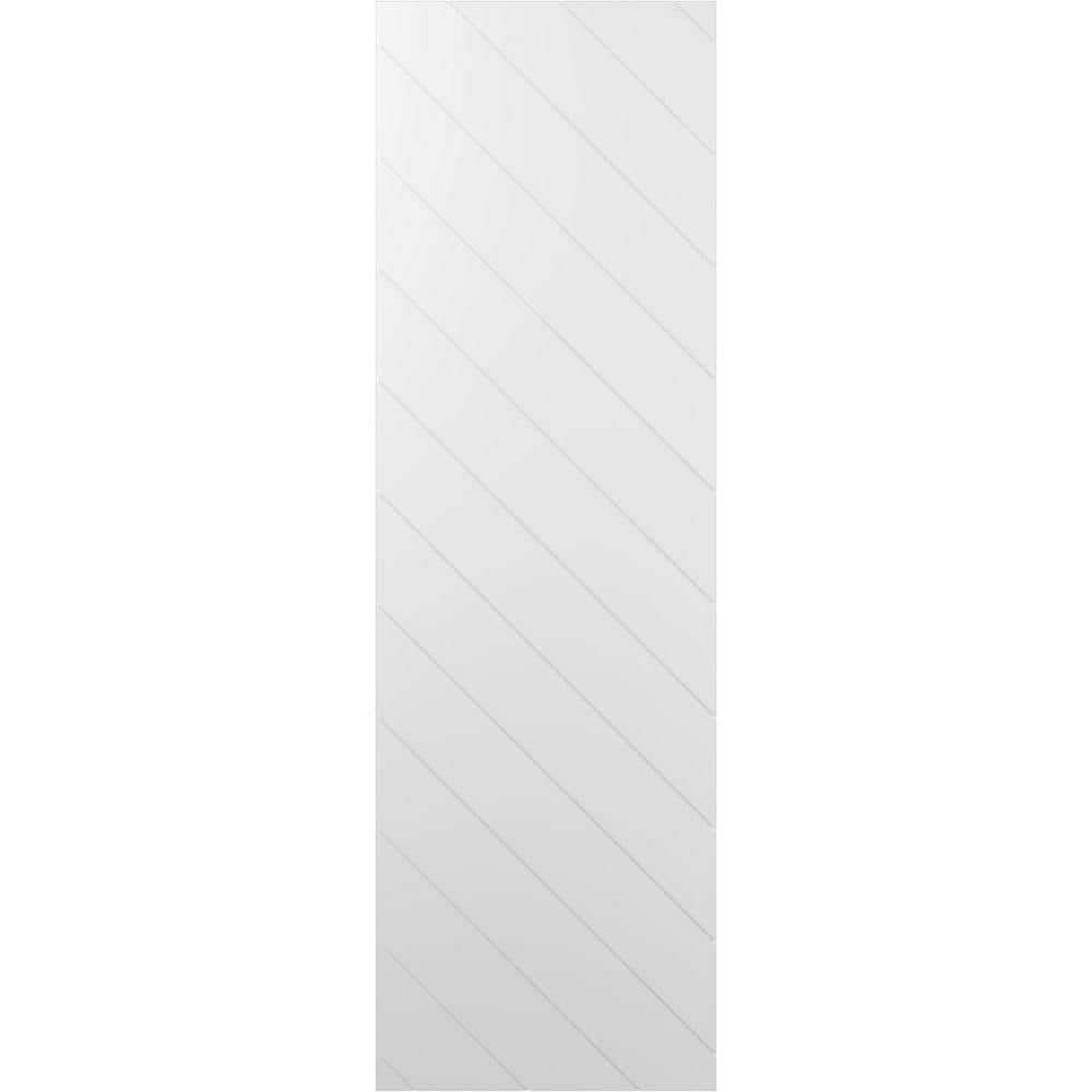 15 in. W x 38 in. H True Fit PVC Diagonal Slat Modern Style Fixed Mount Board and Batten Shutters White price history on PriceWatchPro