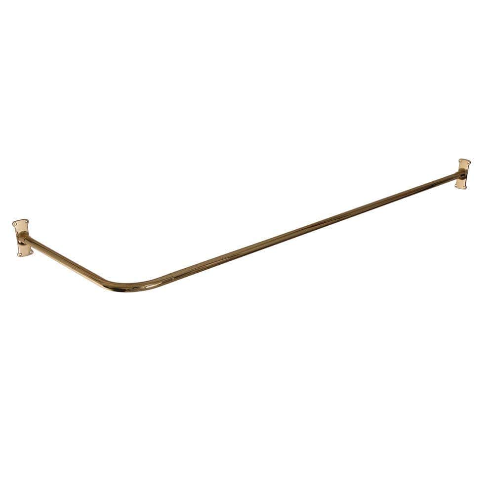 72 in. Corner Shower Curtain Rod in Polished Brass price history on PriceWatchPro