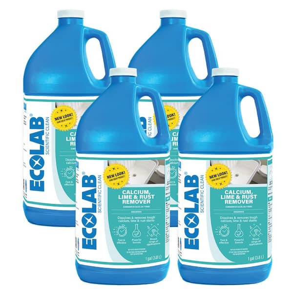 1 Gal. Calcium, Lime and Rust Remover Concentrate, Dissolves Stains and Rust in Bathroom, Kitchen and More (4-Pack)