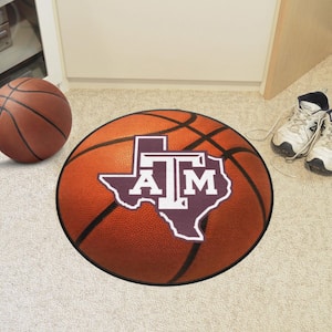 Texas A&M Aggies Orange 2 ft. Round Basketball Area Rug