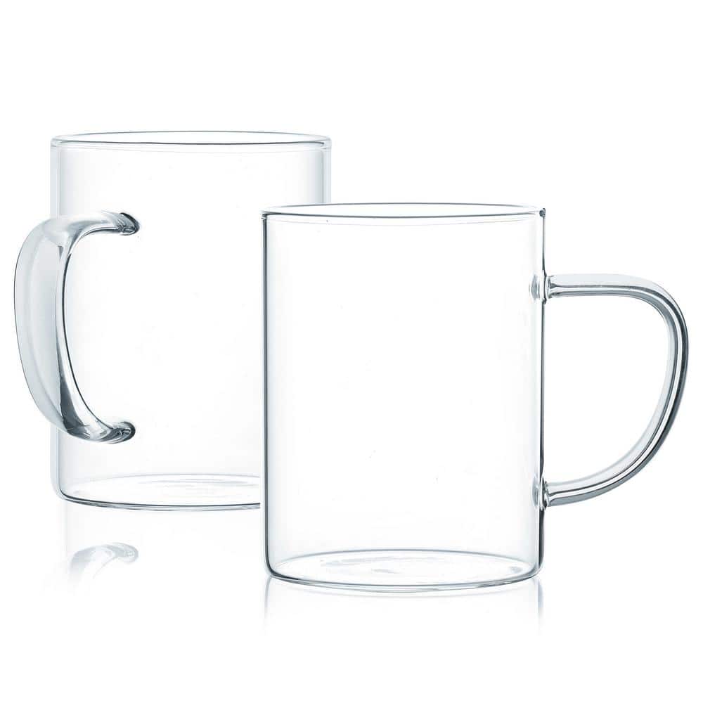 JavaFly Clear Glass 12-ounce Double-walled Thermo Bistro Mug with