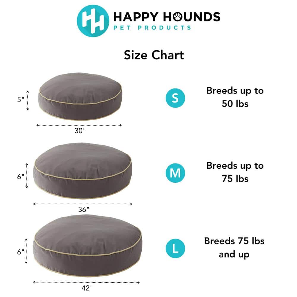 Medium Denim Reversible Microfiber Dog Bed