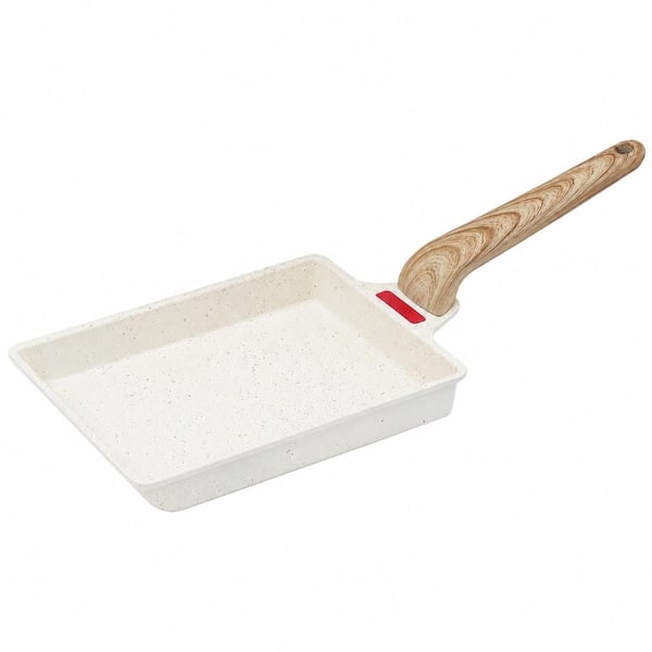 Square Non-Stick Tamagoyaki Japanese Omelette Pan with Temperature Indicator for Induction, Gas, Ceramic