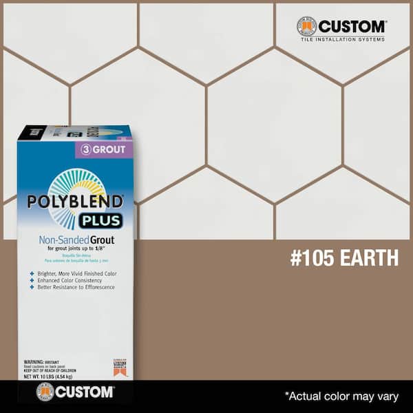 Polyblend Plus #105 Earth 10 lb. Unsanded Grout