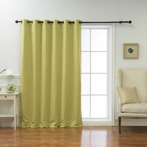 Best Home Fashion Sage Grommet Blackout Curtain - 80 in. W x 84 in. L