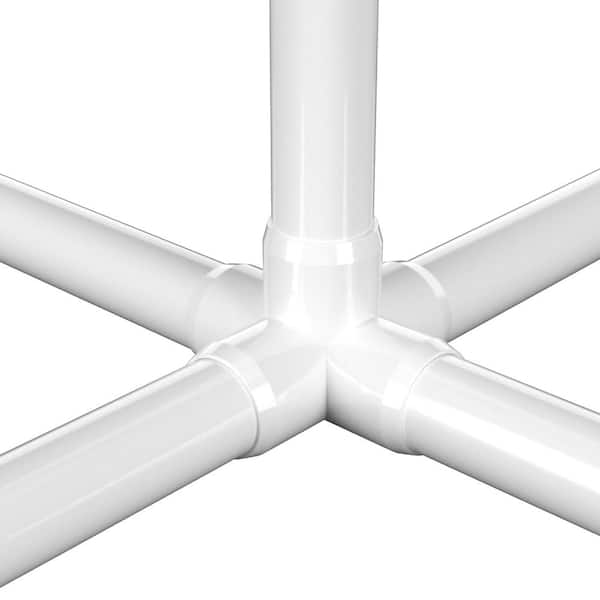 Formufit 1-1/4 in. Furniture Grade PVC 5-Way Cross in White (4-Pack)  F1145WC-WH-4 - The Home Depot