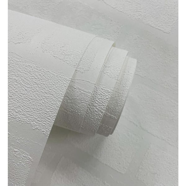 Off-White Vintage Brick Paintable Paper Unpasted Wallpaper Roll (Covers 57.5 sq. ft.)