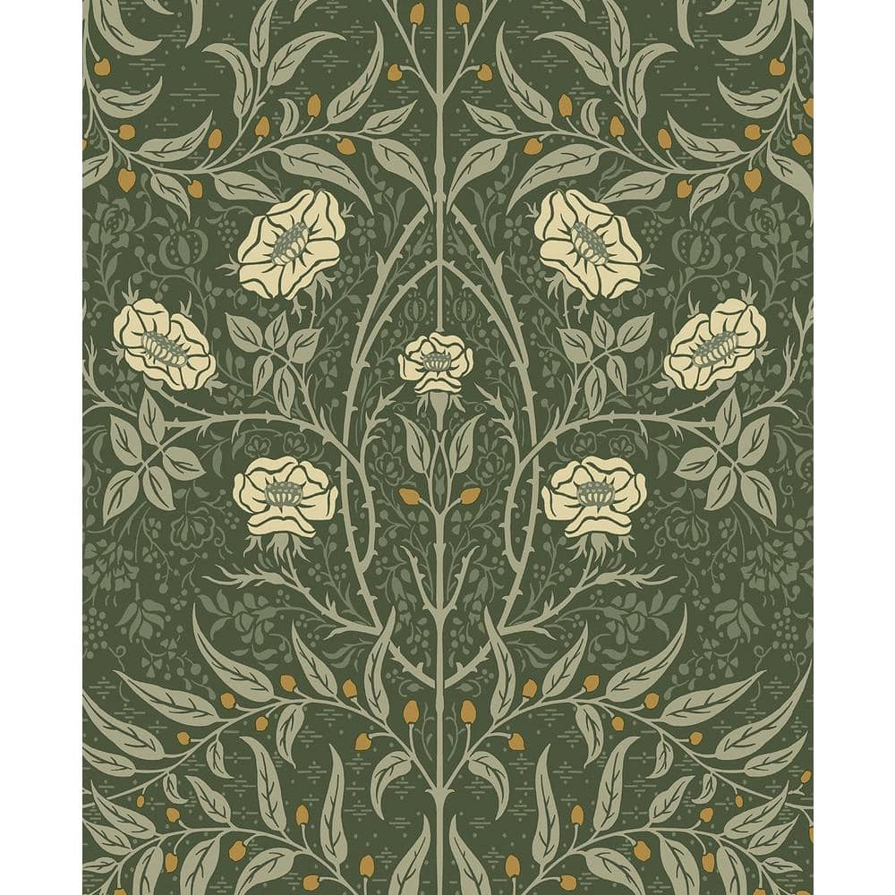 Evergreen Floral Vinyl Peel and Stick Wallpaper