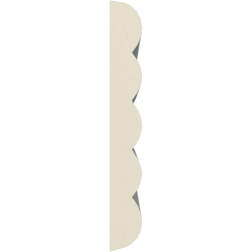 Gray Polyurethane Fluted Panel Moulding Sample, 12" x 3"